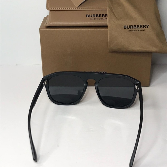 💯 BE 4396U Authentic New BURBERRYWren Polarized Dark Grey Browline Men's - Picture 11 of 14